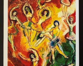 MARC CHAGALL Original 1971 Print From Chagall at the Met + Printed