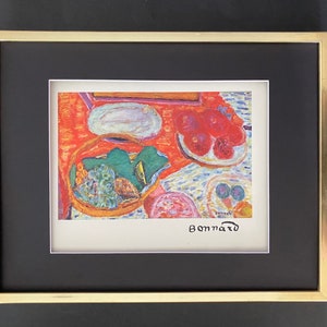 PIERRE BONNARD +  1948 Beautiful Signed Print + Brand New Golden Frame + Buy it Now !