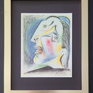 PABLO PICASSO + 1972 Study for Guernica Print + New Frame + Printed by the Cultural Ministry of Spain