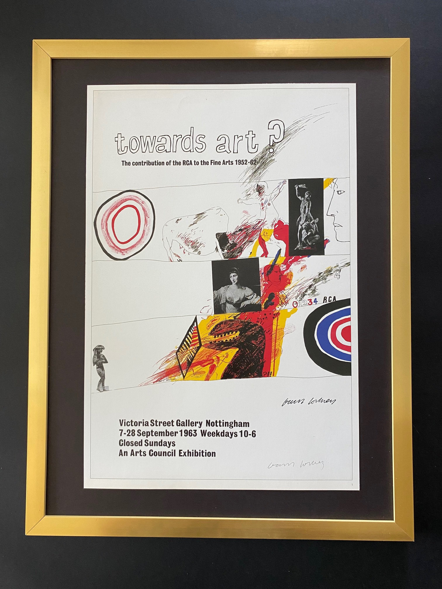 David Hockney | Vintage 1987 Signed Poster Print | Mounted and