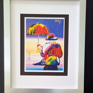 Peter Max +  Beautiful Signed Print + Brand New Silver Frame + Buy it Now !