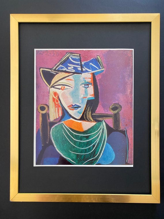 Vintage 1961 Pablo Picasso Abstract Surrealist Portrait Art Print Vintage 1961 Pablo Picasso Abstract Surrealist Portrait Art Print