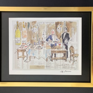 Leroy Neiman + Sketchbook Print &quot;Scenes of Paris&quot; Framed + Signed + Buy it Now !