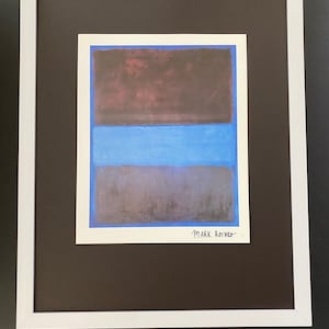 Mark ROTHKO + 1970 Signed Print &quot; ABSTRACT &quot; Framed in a New 11x14 in. + MINIMALIST + Buy it Now !