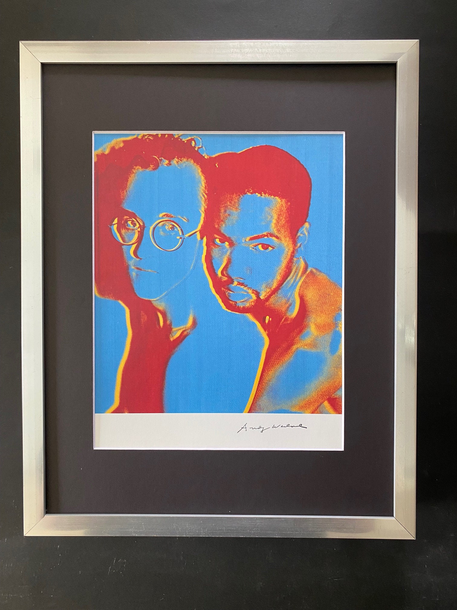 Andy Warhol + 1984 Signed KEITH HARING Print Matted to 11X14 + Buy