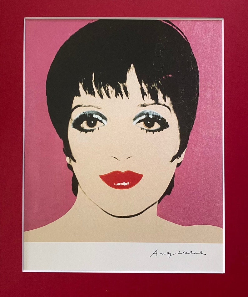 Andy Warhol 1984 Signed LIZA MINNELLI Print Matted to 11X14 - Etsy