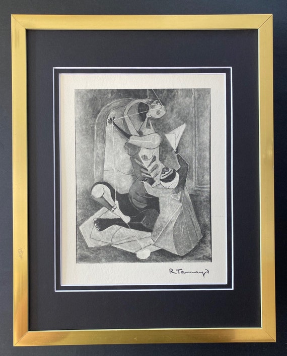 Rufino Tamayo 画集 Rufino Tamayo 1947 Beautiful Signed Print Double Matted and
