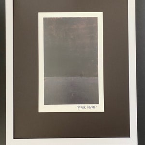 Mark ROTHKO + 1970 Signed Print &quot; ABSTRACT &quot; Framed in a New 11x14 in. + MINIMALIST + Buy it Now !