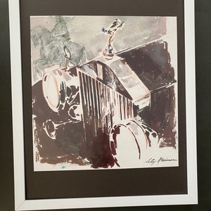 Leroy Neiman + Druck &quot; Rolls Royce &quot; Gerahmt + Signiert + Jetzt kaufen !