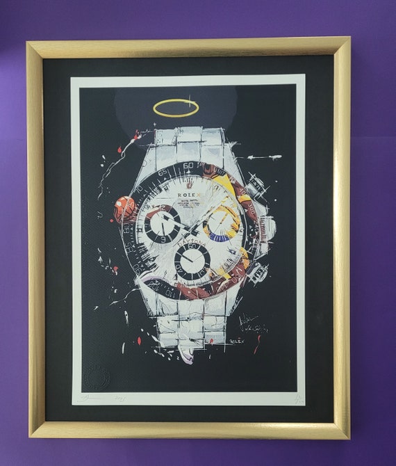 DEATH NYC Hand Signed Street Art Print Large Framed 16x20in