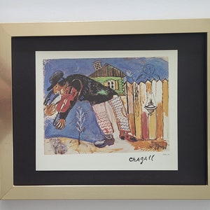MARC CHAGALL Original 1975 Signed Print + Framed + Beautiful + Buy it Now!!