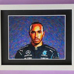 A/P Original &quot;Lewis Hamilton&quot; Mano firmada LtdEd Print Pop Art por Rabbit Hole
