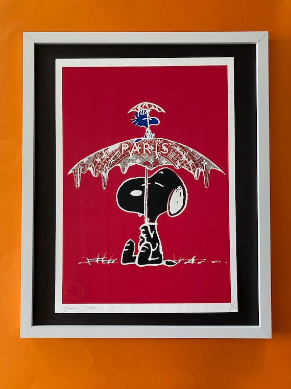 DEATH NYC Hand Signed Street Art Print Framed Large 16x20 in With