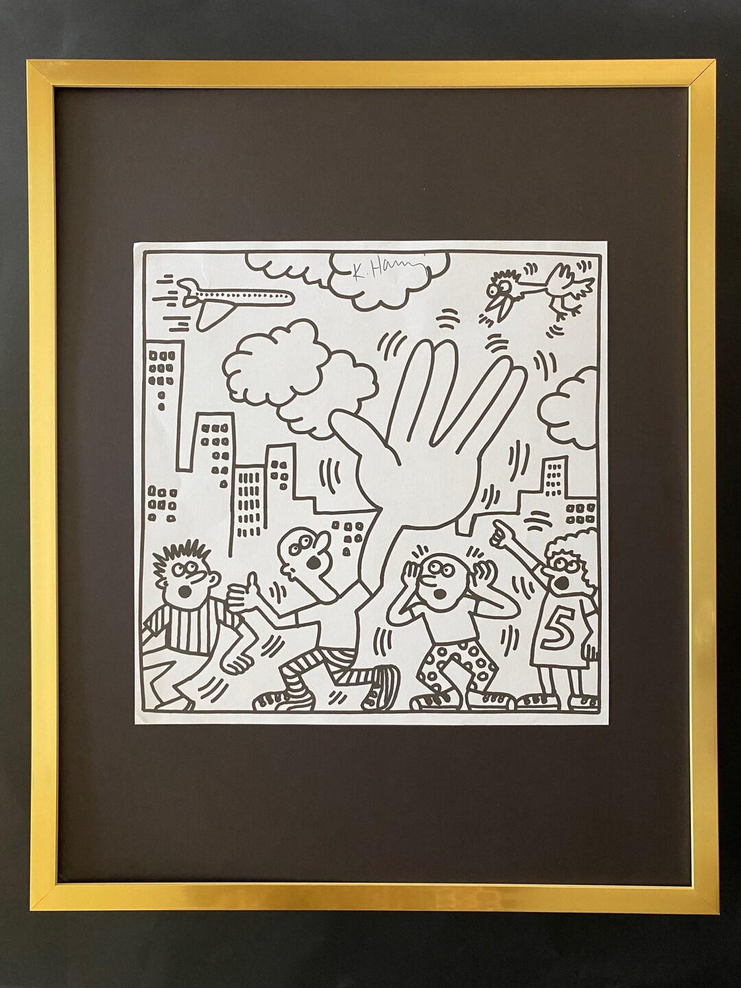 キース・ヘリング + 美しいサイン入りプリント + 新品 20 x 16 インチ