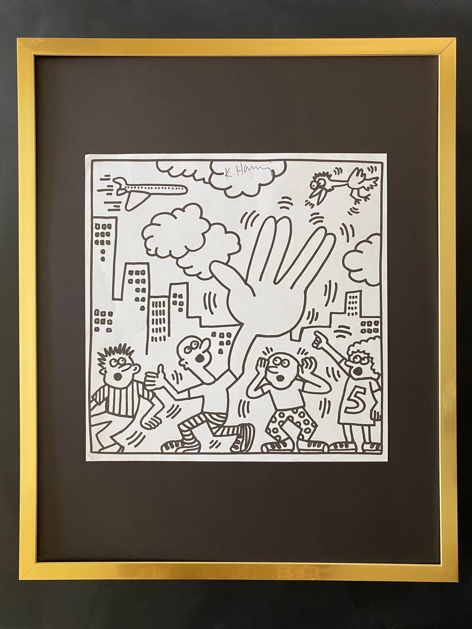 キース・ヘリング + 美しいサイン入りプリント + 新品 20 x 16 インチ