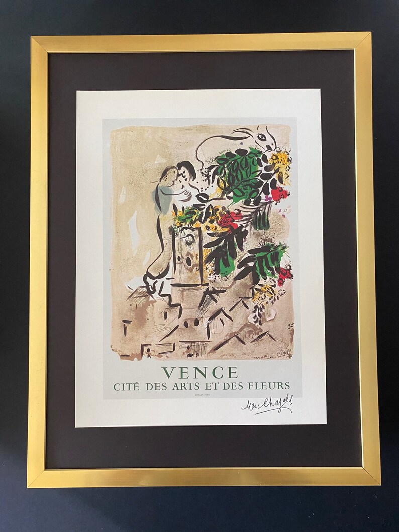 MARC CHAGALL | Vintage 1975 Print Signed | Mounted and Framed | Buy It ...