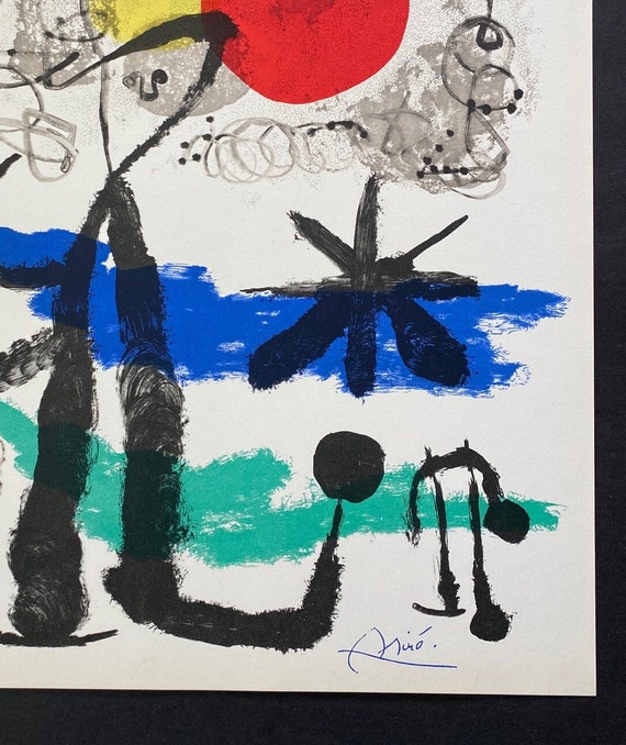 Joan Miro + 1958 Beautiful Signed Print + Buy Now!! - Etsy