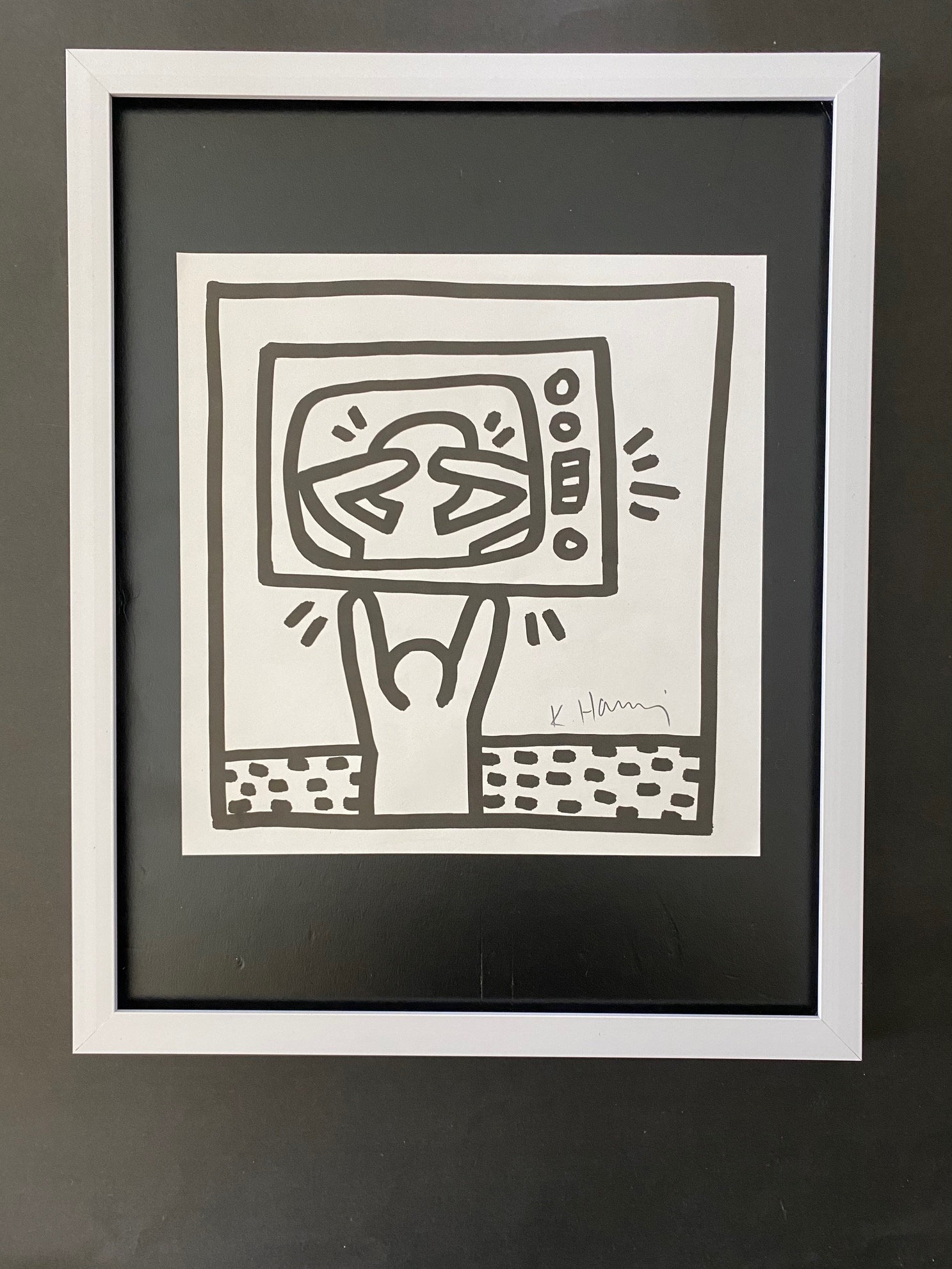 Keith Haring + Beautiful Signed Print + Brand New White Frame + Buy It ...