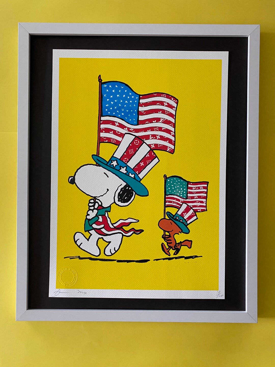 DEATH NYC Hand Signed Street Art Print Framed Large 16x20 in With
