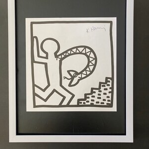 Keith Haring + Beautiful Signed Print + Brand New White Frame + Buy it Now !