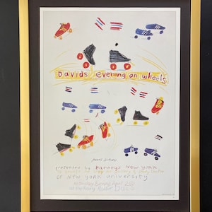 David Hockney | Vintage 1987 Signed Poster Print | Mounted and Framed