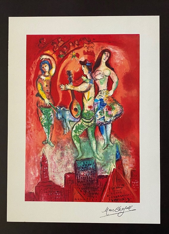 MARC CHAGALL Original 1971 Print From Chagall at the Met + Ballet