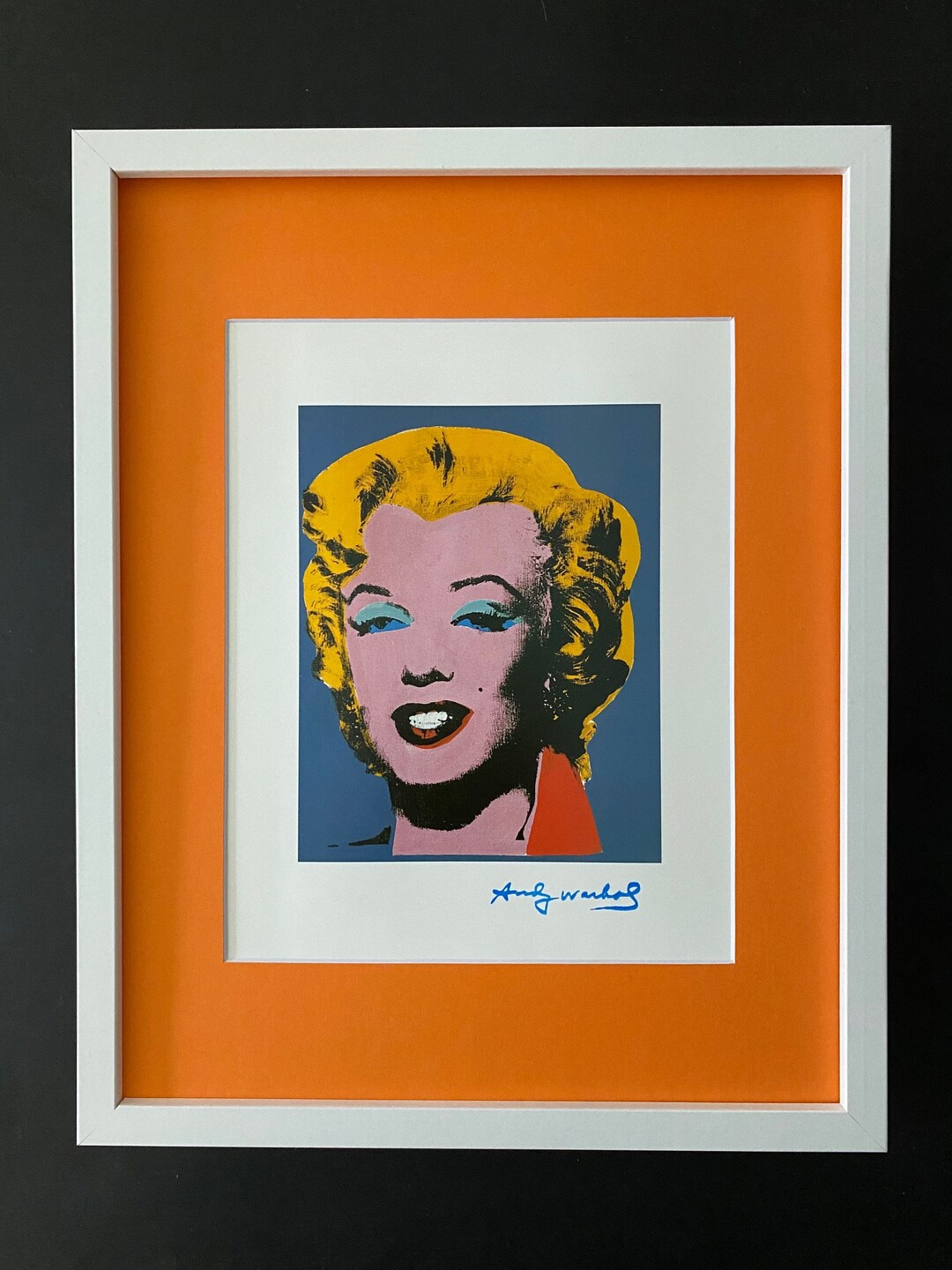 Andy Warhol + 1984 Signed Marilyn Monroe Print Matted and Framed + Buy ...