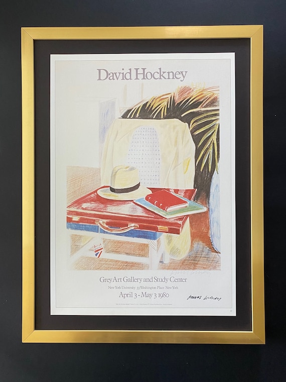 David Hockney | Vintage 1987 Signed Poster Print | Mounted and