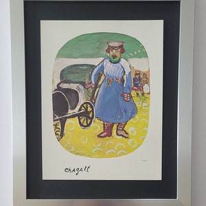 MARC CHAGALL Original 1975 Signed Print + Framed + Beautiful + Buy it Now!!