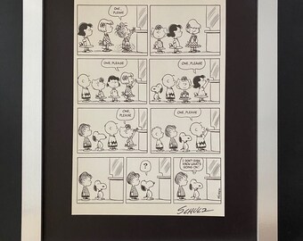 保証書有】ピーナッツ リトグラフ Schulz氏 直筆サイン スヌーピー