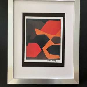 Victor Vasarely + Beautiful Signed Print + Brand New Silver Frame + Buy it Now !