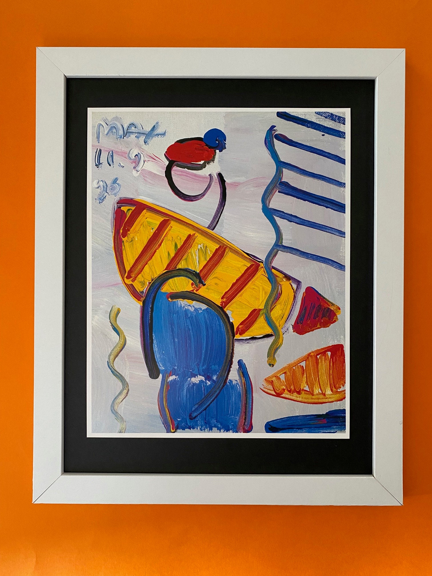 現代アート巨匠　PETER MAX 300枚限定サイン入りart 4枚セット Peter Max + Beautiful Signed Print + Brand New White Frame + Buy
