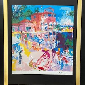 Leroy Neiman + Druck &quot; Monaco &quot; gerahmt + signiert + Jetzt kaufen !