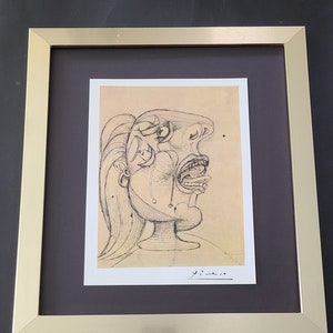 PABLO PICASSO + 1972 Study for Guernica Print + New Frame + Printed by the Cultural Ministry of Spain