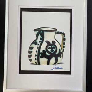 Pablo Picasso + Ceramic  + 1973 Signed Print + Mounted in New Frame + Buy it Now!