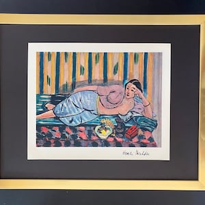 HENRI MATISSE | Vintage 1948 Original Print Signed | Mounted and Framed | Buy it Now!