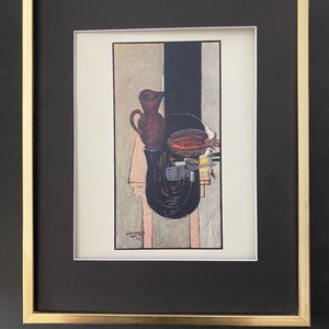 GEORGES BRAQUE +  1948 Beautiful Signed Print + Brand New Golden Frame + Buy it Now !