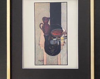 GEORGES BRAQUE +  1948 Beautiful Signed Print + Brand New Golden Frame + Buy it Now !