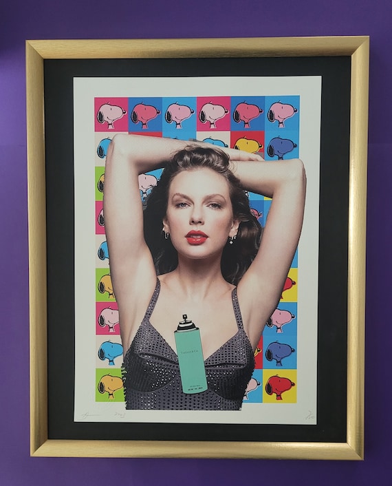 DEATH NYC Hand Signed Street Art Print Large Framed 16x20in With