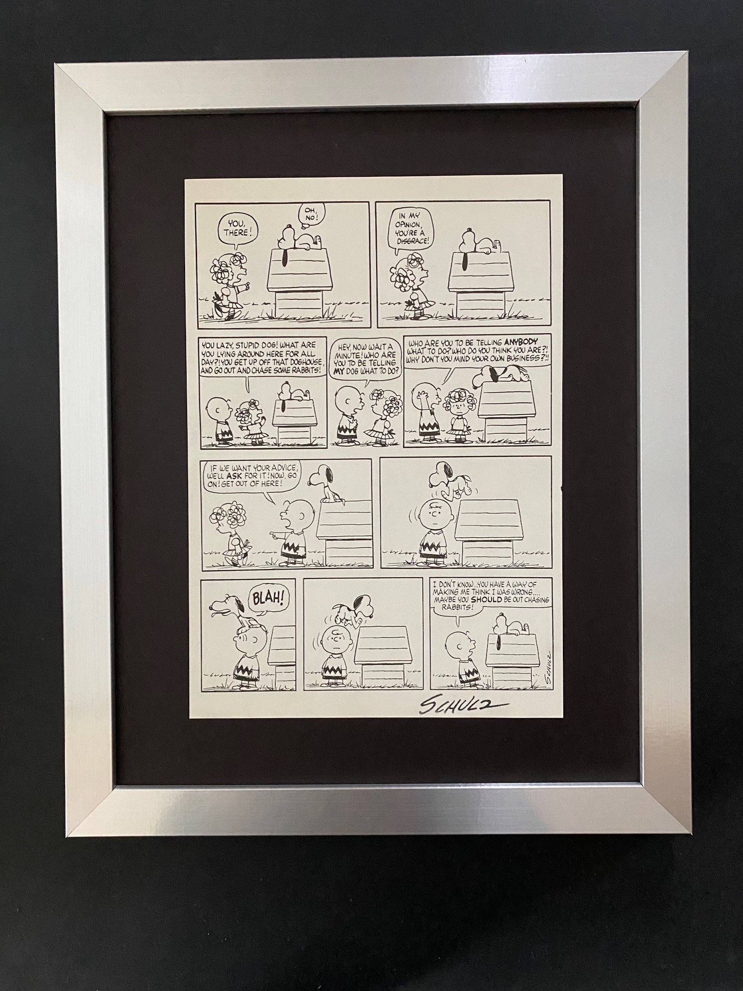 シュルツ「 スヌーピー 」直筆画 シュルツ「 スヌーピー 」直筆画 銀座でチャールズ・M・シュルツさんの