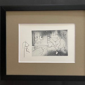 Joan Miro | Vintage 1958 Signed | Matted at 8x10 Offset Lithograph
