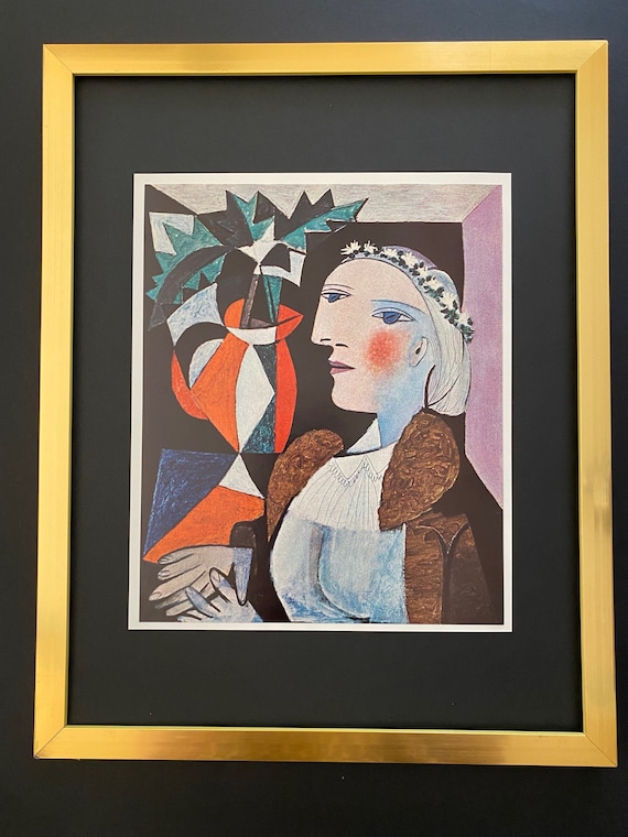 Vintage 1961 Pablo Picasso Abstract Portrait of Marie-Thérèse Art Print Vintage 1961 Pablo Picasso Abstract Portrait of Marie-Thérèse Art Print