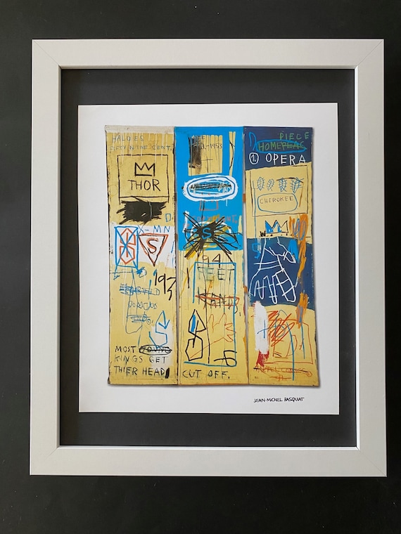 Jean-Michel Basquiat アートフレーム 額装付き Jean Michel Basquiat | Beautiful Print Signed | Mounted in New