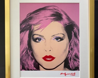 Andy Warhol + 1984 Signed Debbie Harry Print Matted and Framed + Buy it Now !