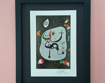 ジョアン・ミロ | ヴィンテージ 1962 署名入り | マウント＆フレーム