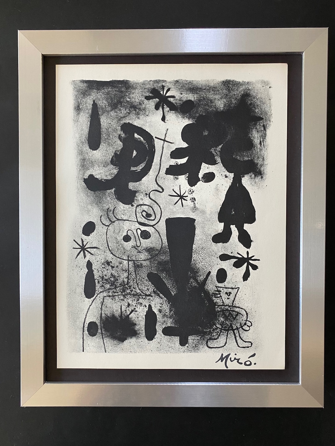 Joan Miro | Vintage 1958 Signed | Mounted & Framed Print | Buy It