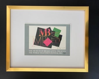 Andy Warhol + 1980's Signed Print with New Frame