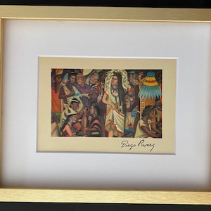 DIEGO RIVERA | Vintage 1946 Signed Print | Framed