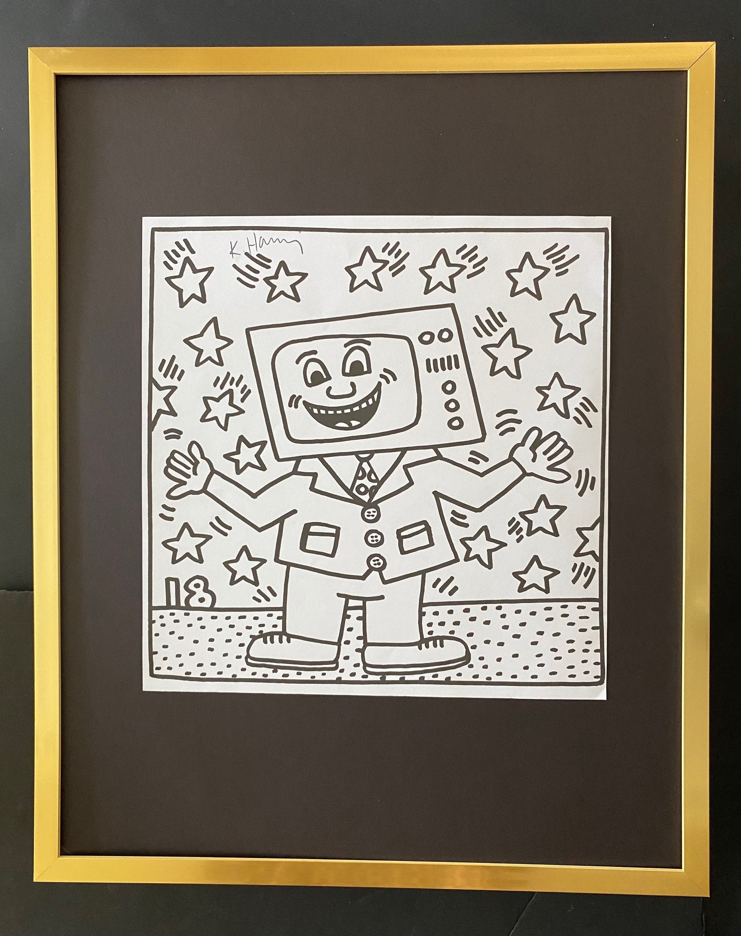 キース・ヘリング + 美しいサイン入りプリント + 新品 20 x 16 インチ
