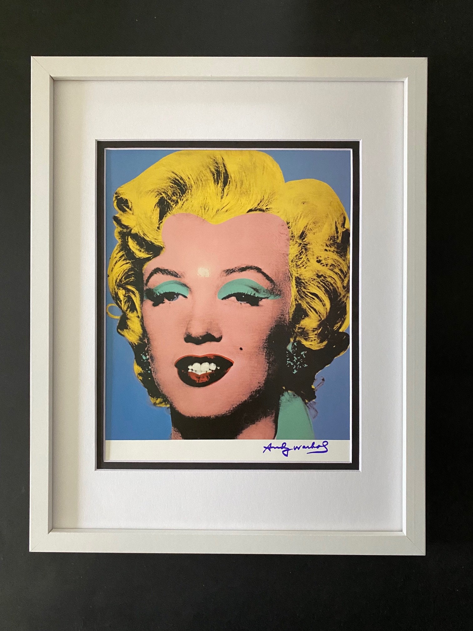 Andy Warhol + 1984 Signed MARILYN MONROE Matted and Framed + Buy